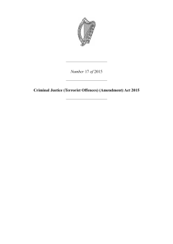 Criminal Justice (Terrorist Offences) (Amendment)