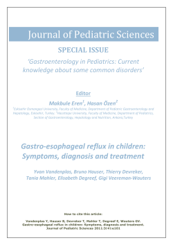 Gastro-esophageal reflux in children: Symptoms, diagnosis and