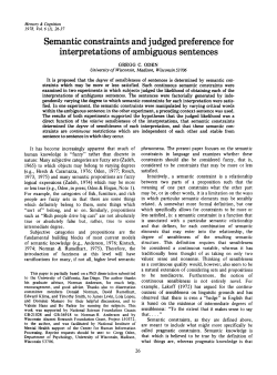 Semantic constraints and judged preference for