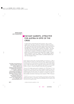 s FAR EAST MARKETS: ATTRACTIVE FOR AUSTRIA IN