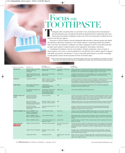 Focus TOOTHPASTE T - Dimensions of Dental Hygiene