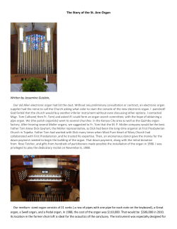 The Story of the St. Ann Organ - St. Ann Catholic Church