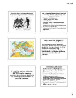Geopolitics and geography