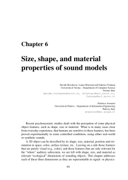 Size, shape, and material properties of sound models - DEI