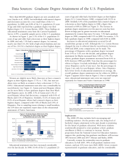 Data Sources: Graduate Degree Attainment of the U.S. Population