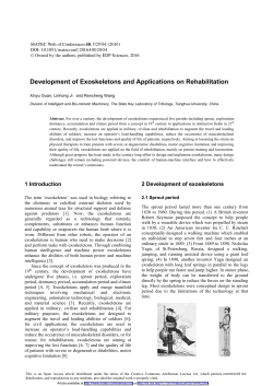 Development of Exoskeletons and Applications on Rehabilitation
