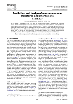 Prediction and design of macromolecular structures and