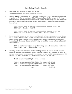 Calculating Faculty Salaries