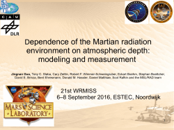 The dependence of Martian surface radiation on atmospheric depth