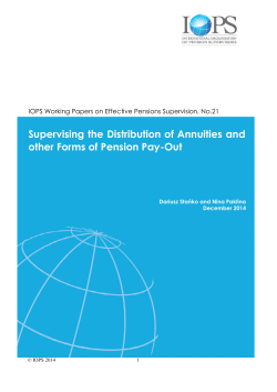 Supervising Distribution of Annuities and Other Forms of