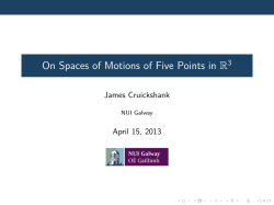 On Spaces of Motions of Five Points in R3