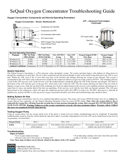 SeQual Oxygen Concentrator Troubleshooting