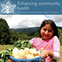 Enhancing community health - Monquecagua ADP in Honduras