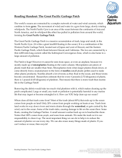 Reading Handout: The Great Pacific Garbage Patch