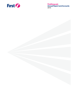 FirstGroup plc Annual Report and Accounts 2015