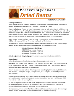 Dried Beans - Oregon State University Extension Service