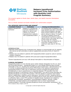 Natpara (parathyroid hormone) Prior Authorization with Quantity