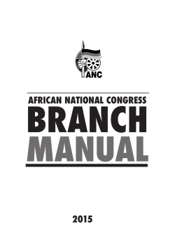 AFRICAN NATIONAL CONGRESS 2015