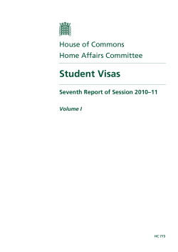 Student Visas - Parliament UK