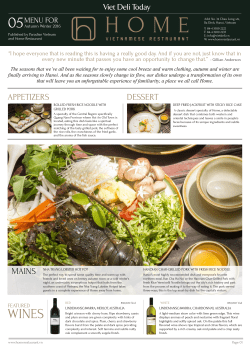 check our menu - Home restaurant Hanoi
