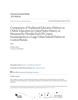 Comparison of Traditional Educative Delivery to Online