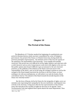 Chapter 10 The Period of the Duma