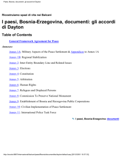 Paesi, Bosnia, documenti. gli accordi di Dayton