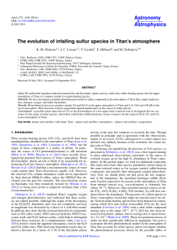 The evolution of infalling sulfur species in Titan`s atmosphere