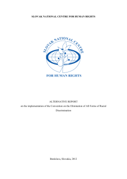 SLOVENSK&Eacute; N&Aacute;RODN&Eacute; STREDISKO PRE ĽUDSK&Eacute; PR&Aacute;VA