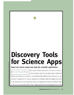 Discovery Tools for Science Apps