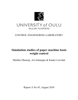 Simulation studies of paper machine basis weight control