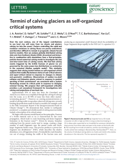 Termini of calving glaciers as self