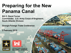 Preparing for the New Panama Canal