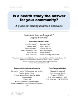 Is a health study the answer for your community?