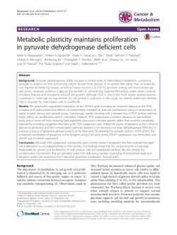 Metabolic plasticity maintains proliferation in pyruvate