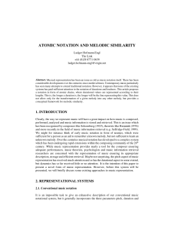 atomic notation and melodic similarity
