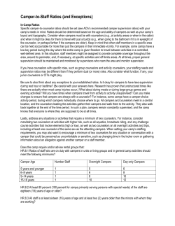 Camper-to-Staff Ratios (and Exceptions)