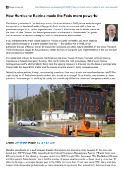 How Hurricane Katrina made the Feds more powerful