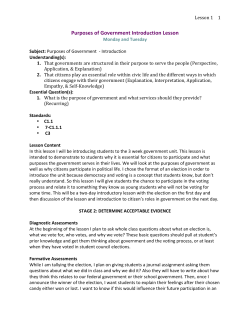 Purposes of Government Introduction Lesson