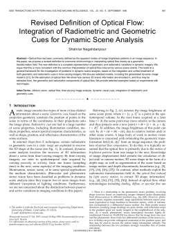 Revised Definition of Optical Flow: Integration of Radiometric and