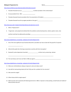 Webquest Progressive Era Name