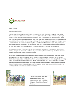 l. adults and children living with disabilities in front of