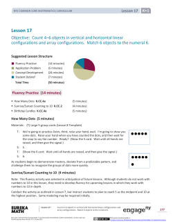 Kindergarten Mathematics Module 1, Topic E, Lesson 17