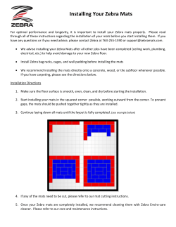 Installing Your Zebra Mats