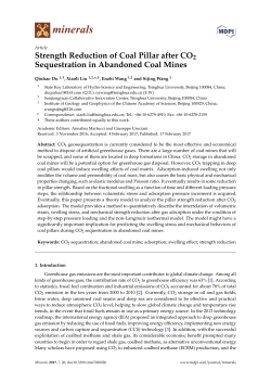 Strength Reduction of Coal Pillar after CO2 Sequestration in