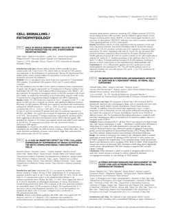cell signalling / pathophysiology