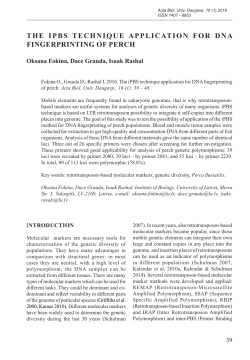The iPBS technique application for DNA fingerprinting of perch (PDF