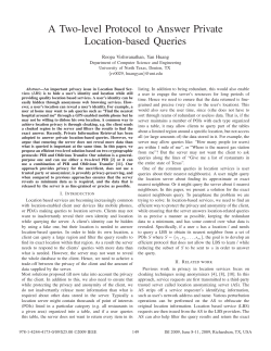A Two-Level Protocol to Answer Private Location