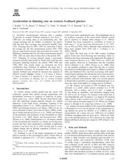 Acceleration in thinning rate on western Svalbard glaciers