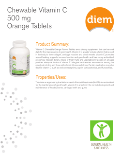 Chewable Vitamin C 500mg Orange Tablets